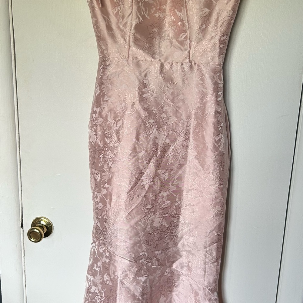 Blush Pink Floral Mermaid Style dress